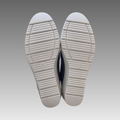 Mocassini Comfort Blu Metallizzato Splendi