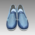 Mocasines deportivos azules con purpurina
