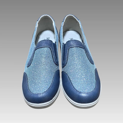 Mocassini Sportivi Blu Glitterato