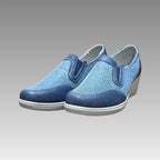 Mocasines deportivos azules con purpurina