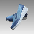 Mocasines deportivos azules con purpurina