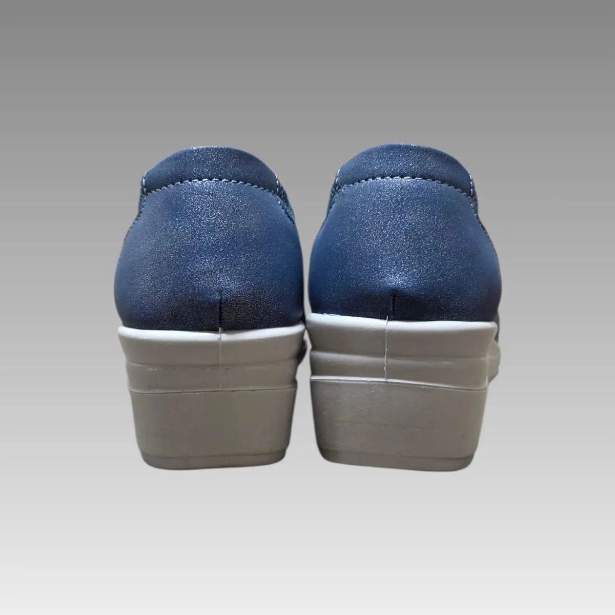 Mocasines deportivos azules con purpurina