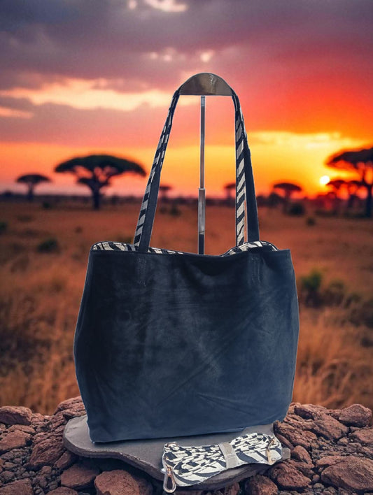Borsa Animalier Double Face Zebrato e Nero