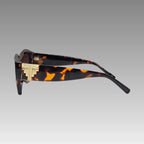 Gafas de sol oversize con estampado de carey