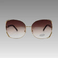 Gafas de sol oversize de metal dorado