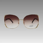 Gafas de sol oversize de metal dorado