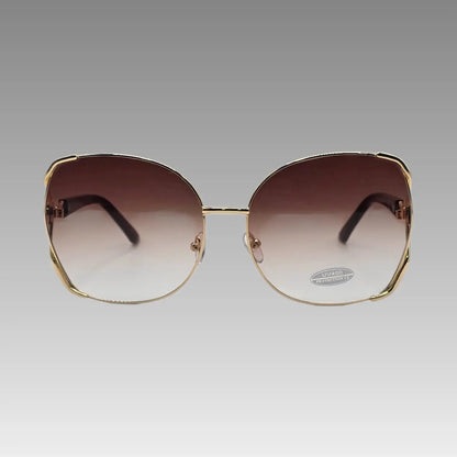Occhiali da Sole Oversize in Metallo Dorato