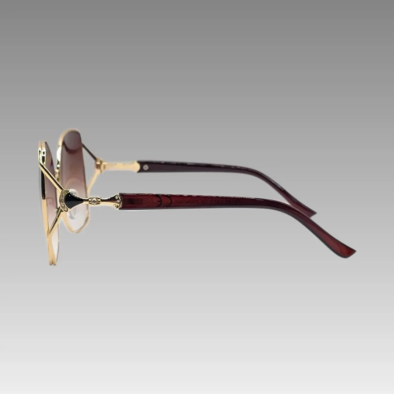 Gafas de sol oversize de metal dorado