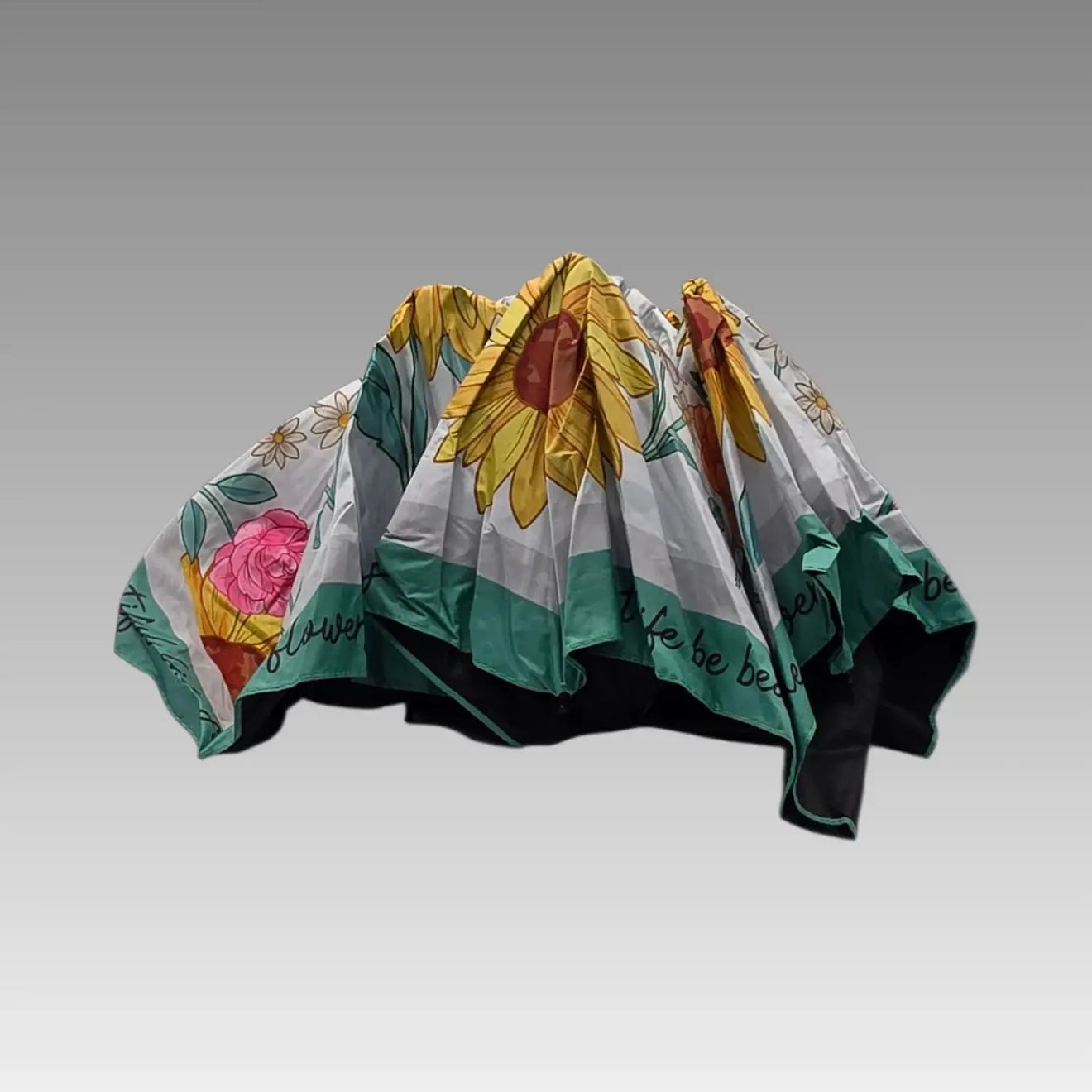 Paraguas plegable floral