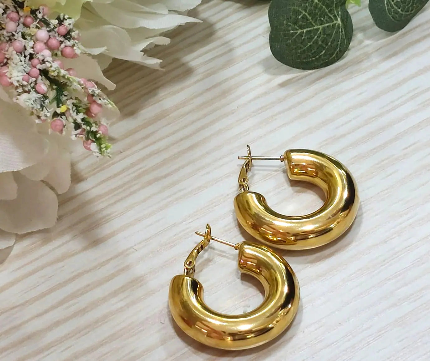 Orecchini Cerchi Bombé Gold Splendi