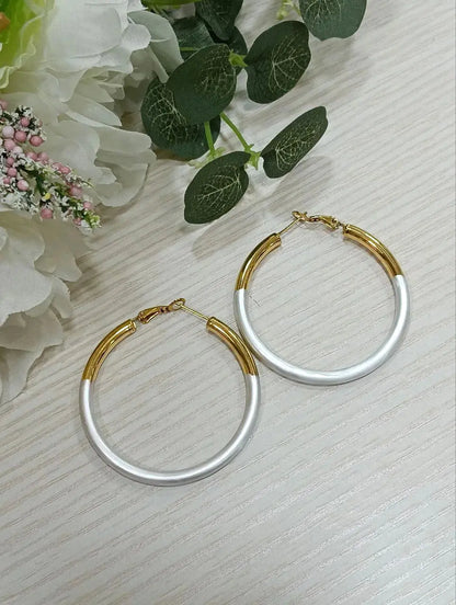 Orecchini Cerchi Satin Pearl Splendi