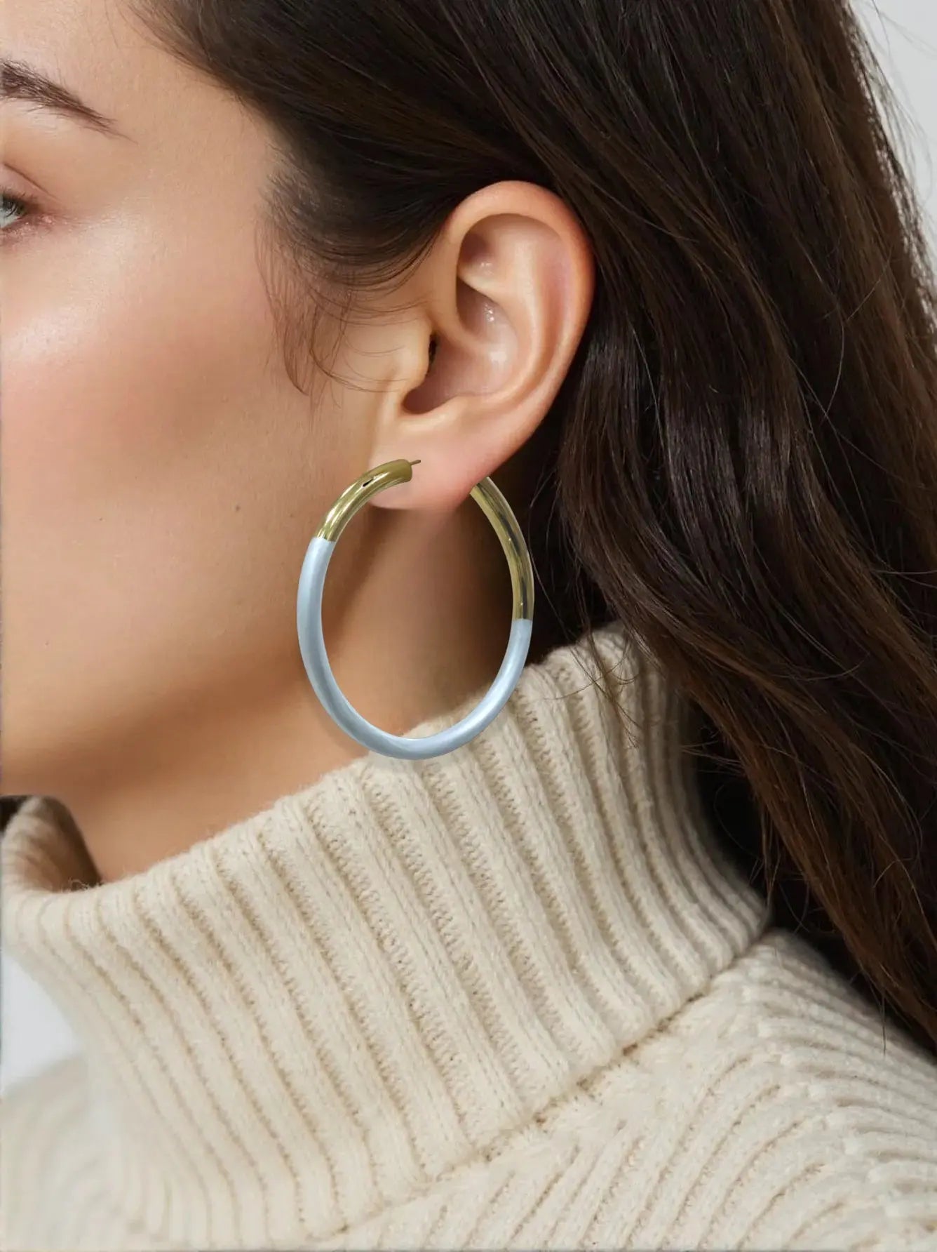 Orecchini Cerchi Satin Pearl Splendi