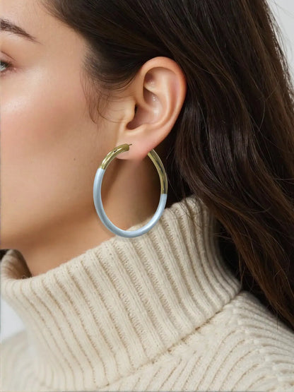 Orecchini Cerchi Satin Pearl Splendi