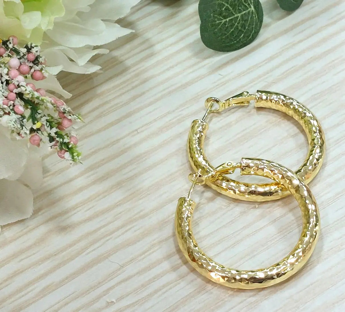 Orecchini Circle Satin Gold Splendi