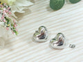 Orecchini Cuore Bombé Silver Splendi