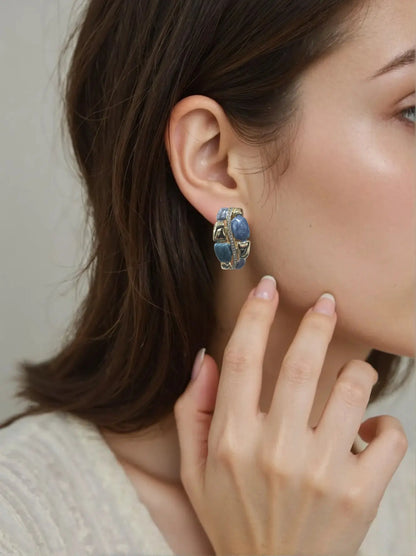 Orecchini Onda Strass e Smalti Splendi