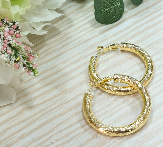 Orecchini Circle Satin Gold