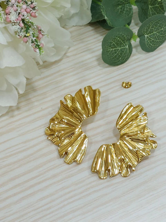 Orecchini Mezza Foglia Gold