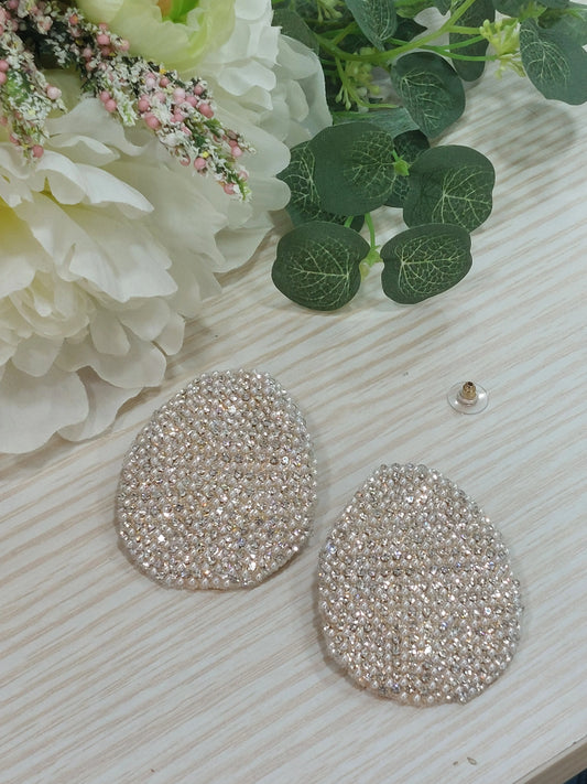 Orecchini Petalo Di Strass