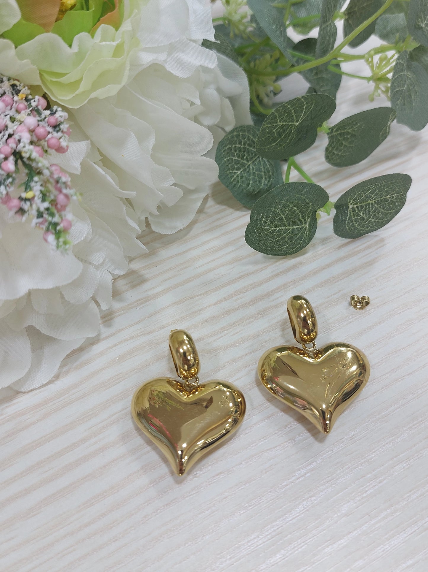 Cuore Bombé Liscio Gold