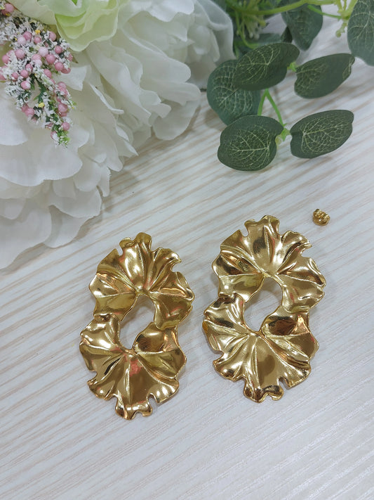 Orecchini Doppia Foglia Gold