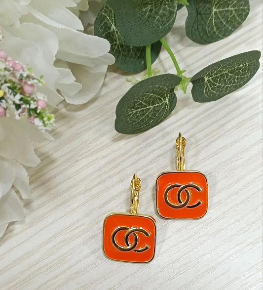 Orecchini Smalti Orange