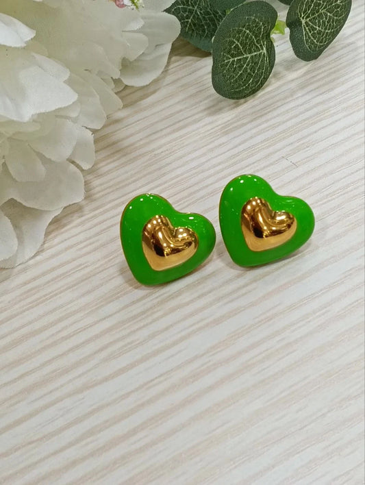 Orecchini Cuore Fluo