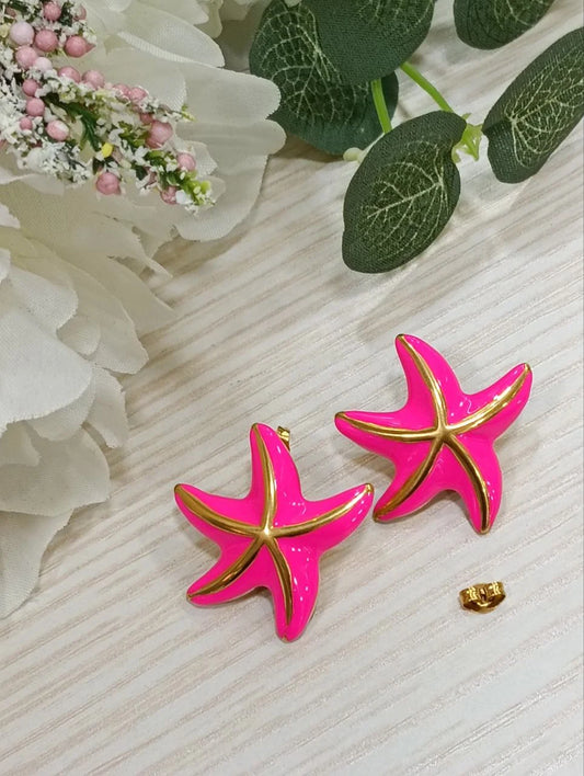 Orecchini Stella Marina Fucsia