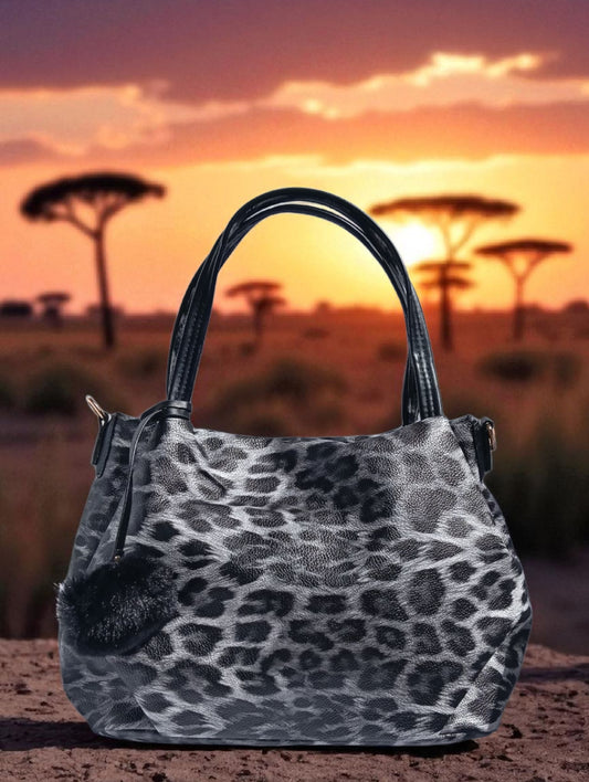 Borsa Animalier Pon Pon Leopardata
