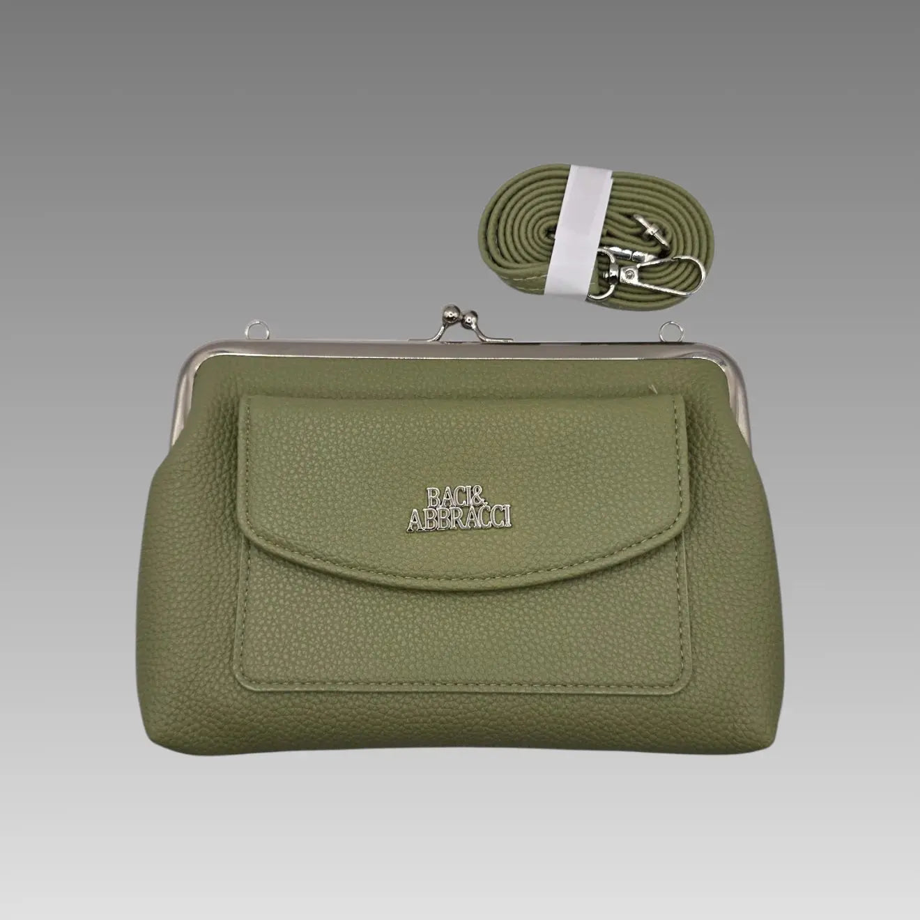 Cartera tipo clutch con cierre de boquilla Baci & Abbracci
