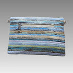Clutch de rafia con efecto jaspeado