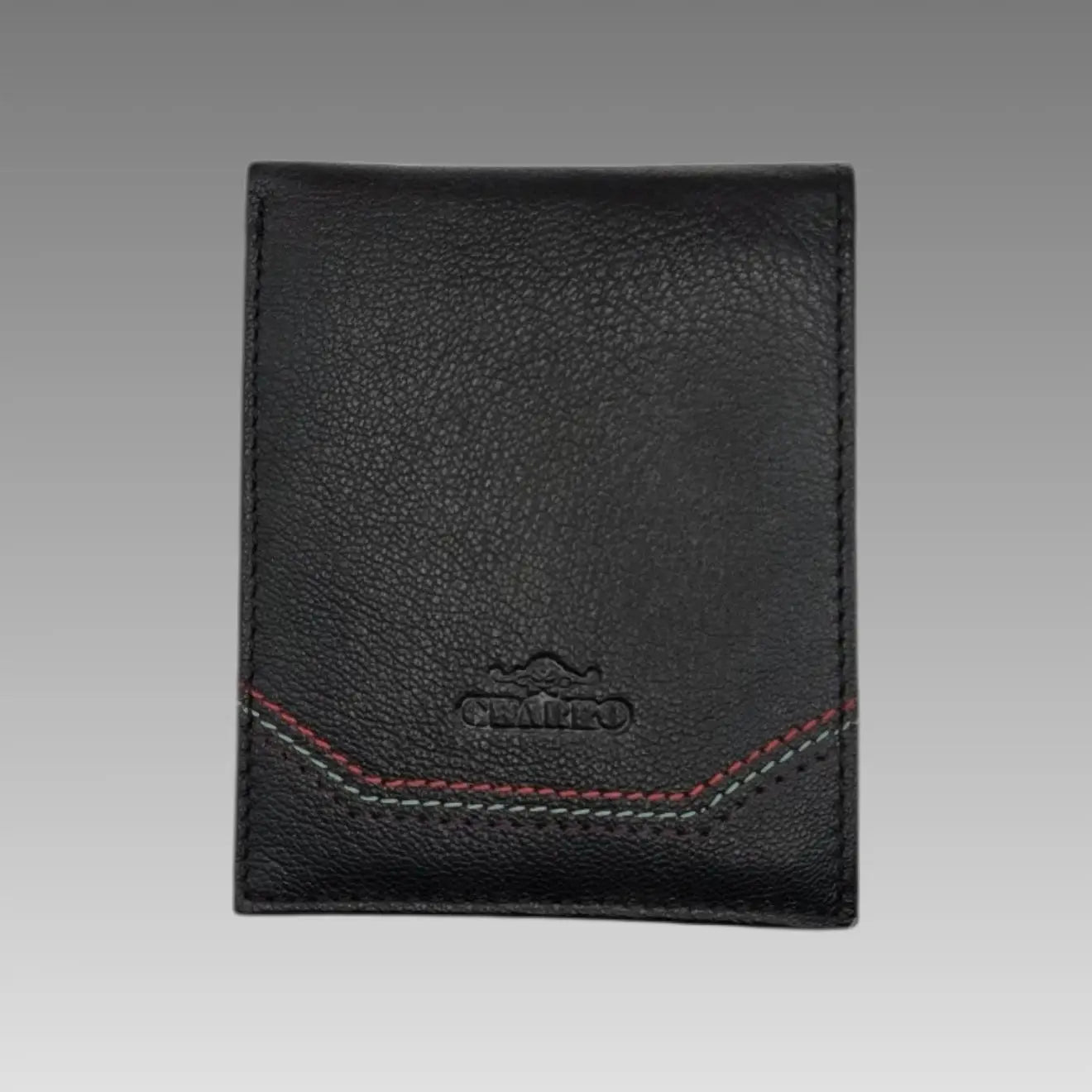 Cartera trifold de auténtica piel Charro