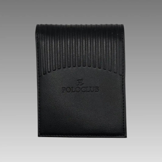 Portefeuille à trois volets en cuir véritable Poloclub
