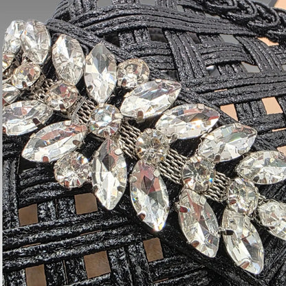 Sabot Basso Intrecciato con Cristalli