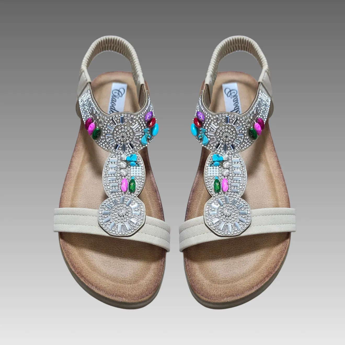Sandalo Basso Gioiello Con Strass Splendi