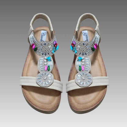 Sandalo Basso Gioiello Con Strass Splendi