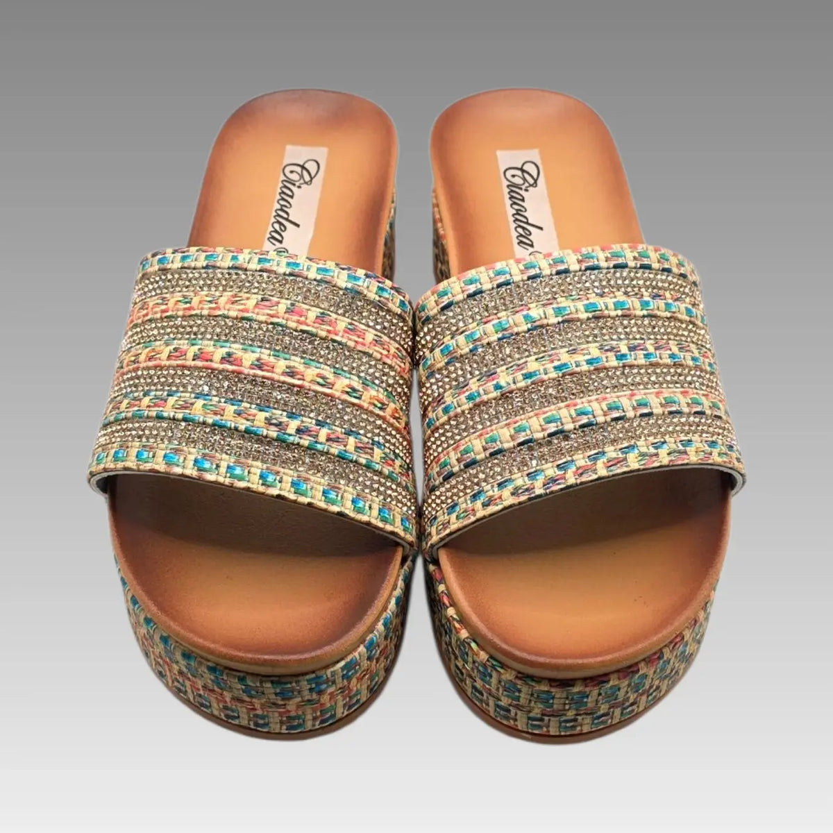 Sandalia Boho Turquesa