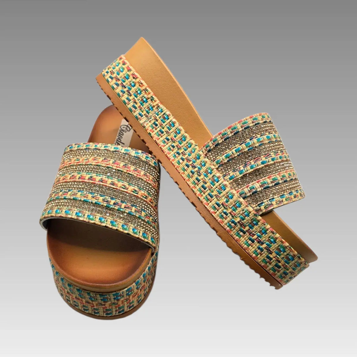 Sandalia Boho Turquesa