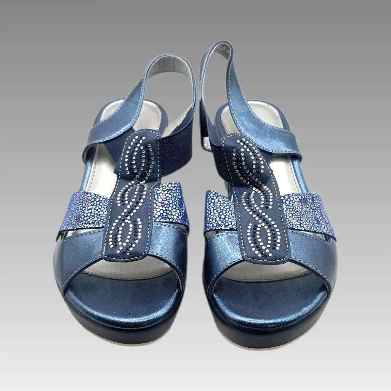 Sandalia Comfort Elástico Azul