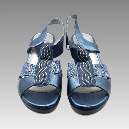 Sandalo Comfort Elastico Blu