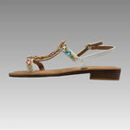 Sandalia joya blanca
