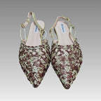 Slingback de punta en bronce y dorado