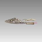 Slingback de punta en bronce y dorado