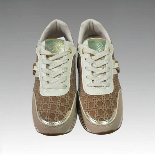 Sneaker Platform Con Tessuto Lavorato Splendi