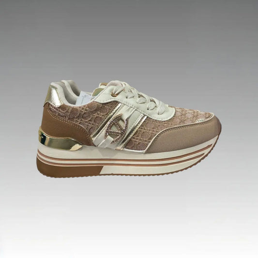 Sneaker Platform Con Tessuto Lavorato Splendi