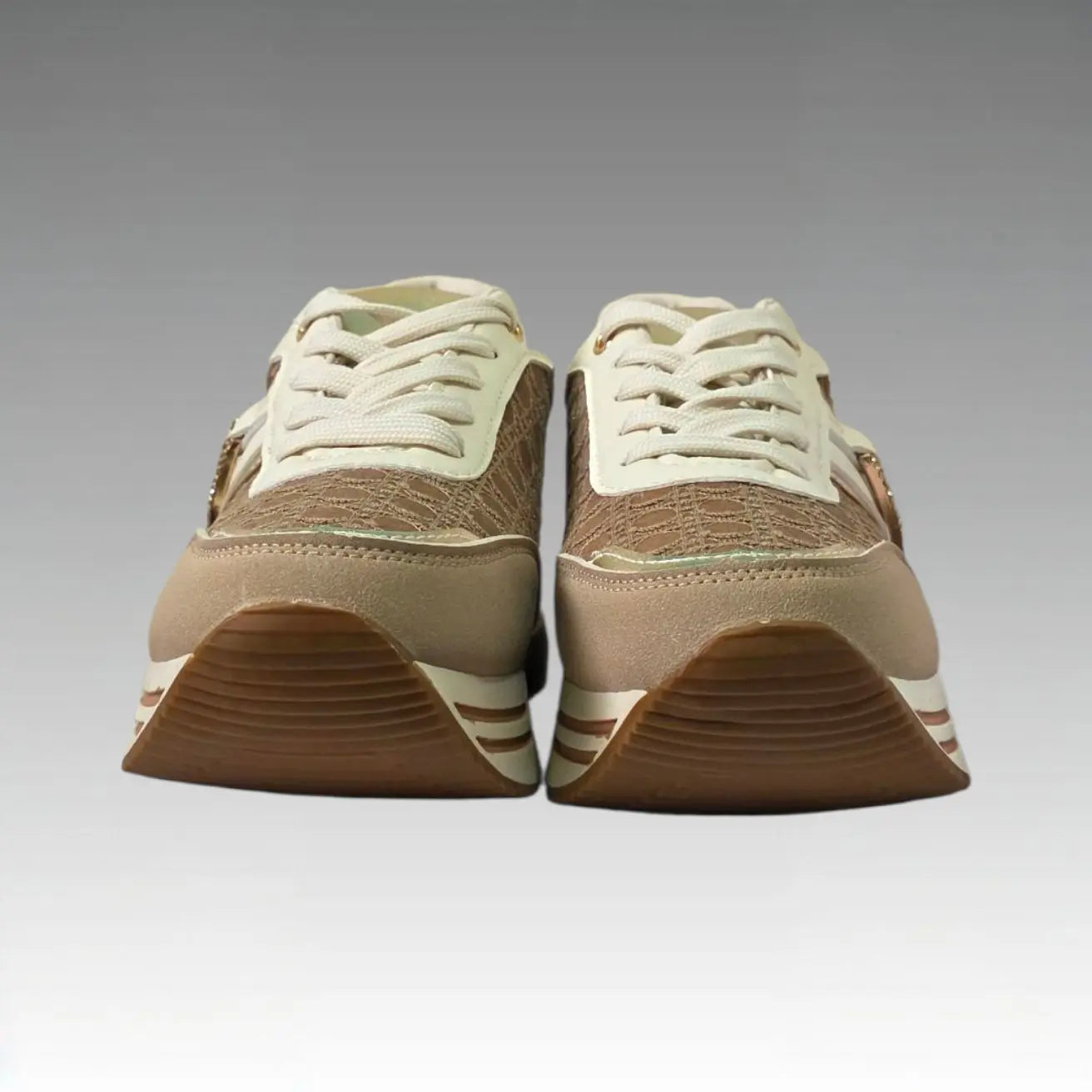 Sneaker Platform Con Tessuto Lavorato Splendi