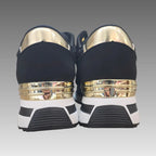 Sneakers Platform Pizzo E Cerniera Gold Splendi