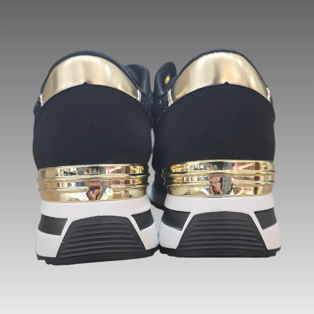Sneakers Platform Pizzo E Cerniera Gold Splendi