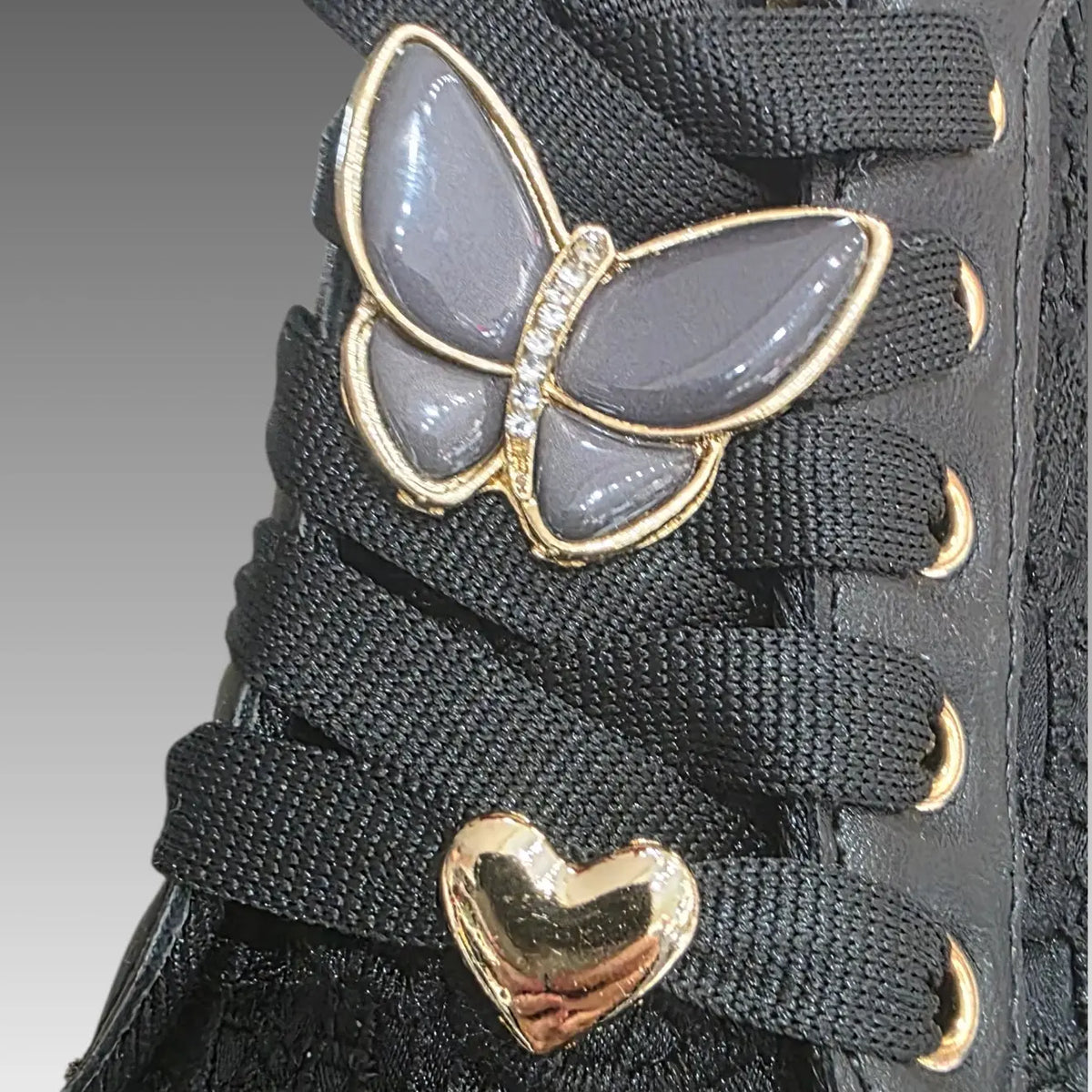 Sneakers Platform Pizzo E Farfalla Gioiello Splendi
