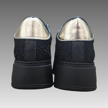 Sneakers Platform Pizzo E Farfalla Gioiello Splendi